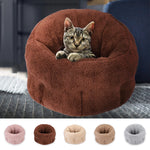 Soft plush calming dog and cat bed