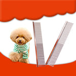 2-in-1 pet grooming comb with fine and wide teeth
