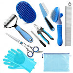 Cat grooming and cleaning kit with multiple grooming tools