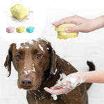 Silicone dog massage brush for bath time