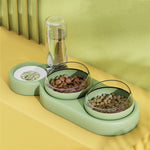 Elevated pet feeder with neck protection for dogs and cats