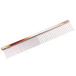 Dual-sided fine and wide tooth pet grooming comb