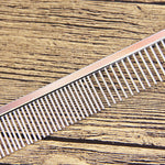Fine and wide tooth grooming comb for dogs and cats