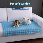 Large dog cooling mat for comfortable summer lounging