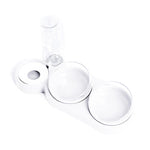 Elevated pet feeding bowl with neck-friendly design