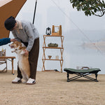 Portable raised dog bed with aluminum alloy frame