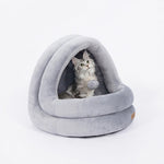 Warm plush pet house bed for small dogs and cats