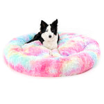 Cozy fluffy dog bed for curling up and relaxing