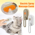 Steam pet brush for dogs and cats with 3-in-1 grooming design
