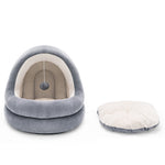 Comfortable crystal velvet cat bed for indoor use
